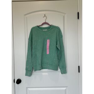 NWT Seven Waffle Crewneck Top Mint Green Size Small